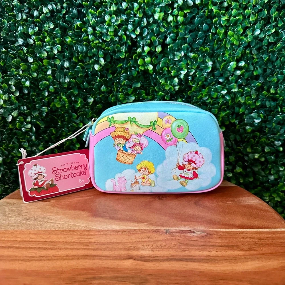 Loungefly Strawberry Shortcake Rainbow Strawberry & Friends Cosmetic Bag - Picture 1 of 6